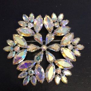 B. David rhinestone snowflake brooch pin